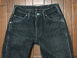 Used Wabash Stripe Jeans IRON HEART Black W29 Denim Pants - Picture 1 of 5