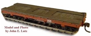 HOn3 EQUIPO DE MADERA LADO OESTE COCHE PLANO WISEMAN MODELO SERVICIOS RS446 SIMPSON - Imagen 1 de 2