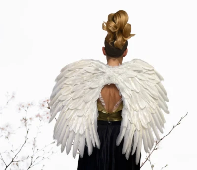 Большой дуэт использовать белое перо Хэллоуин костюм фея ангельские крылья бесплатный Halo детей - Изображение 1 из 4