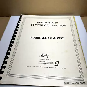 ORIGINAL-BALLY-FIREBALL CLASSIC-VORBESITZERABTEILUNG-ELEKTROABTEILUNG - Bild 1 von 3