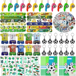 122 Pcs Soccer Party Favors Set with Goodie Bags, Slap Bracelets, Tattoo Sticker - Picture 1 of 12