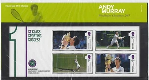 GRAN BRETAÑA 2013 ANDY MURRAY PAQUETE DE PRESENTACIÓN SIN MONTAR COMO NUEVO, MNH - Imagen 1 de 1