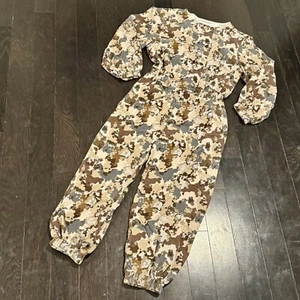 Zara Girls Size 10 Camouflage Corduroy Jumpsuit - Picture 1 of 4