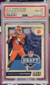 2017 Panini Score #3 Deshaun Watson RC NFL Draft PSA 10 Gem Mint