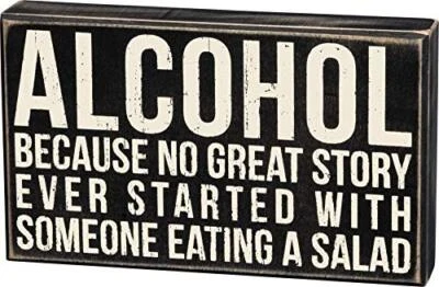Primitives by Kathy 19416 Classic Box Sign, 10 x 6-Inches, Alcohol - Image 1 of 4