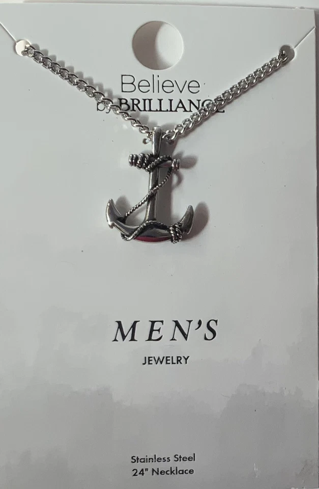 Believe by Brilliance Men’s 24" Stainless Steel Necklace w/ Lion’s Head Pendant