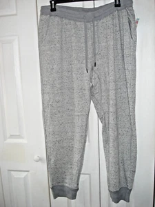 Ladies Knit Pants French Terry Joggers Size XL Gray - Picture 1 of 2