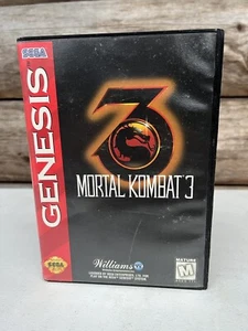 Mortal Kombat 3 (Sega Genesis, 1995) Box and Cartridge, tested works. No manual - Picture 1 of 6