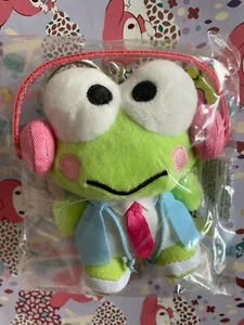 Sanrio Keroppi Hapidanbui Detective Plush Stuffed Key Ring Chain Trinket - Bild 1 von 4