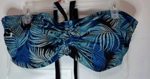 Time And Tru Bikini Oberteil blau Gr. 2x 20W-22W Blätter - Bild 1 von 5