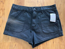 Free People women's 31 black sweet surrender high waist jean shorts OB481645