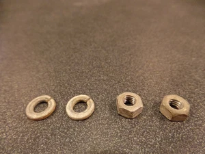 1972 72 HONDA CL175 CL 175 BRAKE SIDE EXHAUST NUTS HARDWARE - Picture 1 of 7