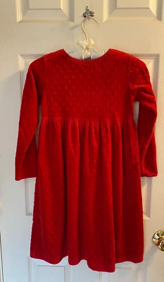 Vestido de Invierno Kellys Niños Niñas Cómodo Talla 7/8 Rojo Tela Minky ¡TAN SUAVE! Usado en excelente estado Foto 1 de 4