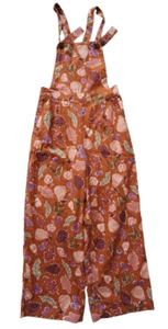 PRINCESS HIGHWAY Sz 6 Brown Linen Cotton Pocket Dungarees Overalls - Bild 1 von 5