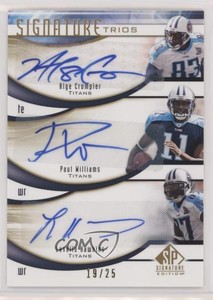 2009 SP Signature Edition Trios /25 Alge Crumpler Paul Williams #T-CWH Auto