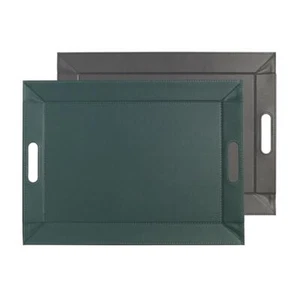 Wendetablett Tischset Serviertablett Petrol/Anthrazit 45 x 35 klein Duo Freeform - Imagen 1 de 5