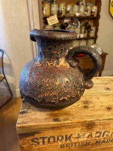 Vintage Ex.Large & Heavy West German Pottery Jug – Amazing Lava Glaze! – - Picture 1 of 6