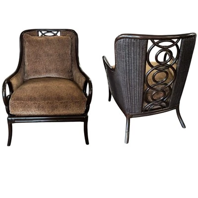 11941-101: Par de sillones Tommy Bahama de ratán costero Sumatra Foto 1 de 4