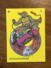 1989 Topps Teenage Mutant Ninja Turtles TMNT Stickers #9 Mike Skateboard