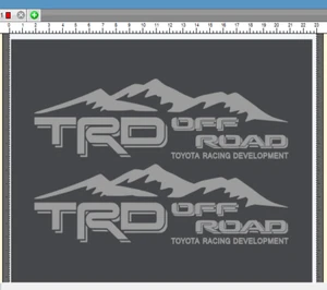 TRD Decal Sticker Toyota Racing Development Off Road Tundra Tacoma 4Runner Bed - Picture 1 of 7
