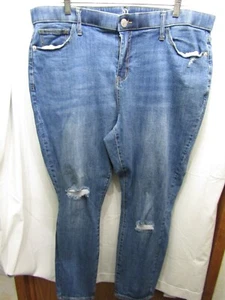 PANTALONES VAQUEROS MUJER NY&C TIRO ALTO AJUSTADOS DESGASTADOS ELÁSTICOS AZULES TALLA 20W - Imagen 1 de 4