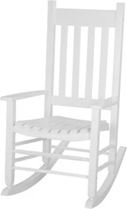 Outdoor Rocking Chair Patio Rocking Chair Porch Rocking W/High Back Rocker Chair - Picture 1 of 22