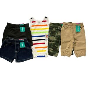 Garanimals Baby Boys Shorts & Jogger Pants Size 0-3 Months Mutic Lot of 5 Items