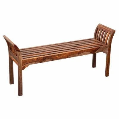 Solid Sheesham Wood Bench - Harvest — 第 1/4 张图片