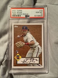 2021 Topps 1952 Redux Alec Bohm RC PSA 10 Gem Mint #14 Rookie Phillies Rookie - Picture 1 of 2