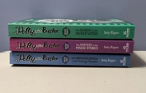Lot Set of 3 Polly and Buster PB Books by Sally Rippin Trilogy Book 1 2 3 VGC - Picture 1 of 6