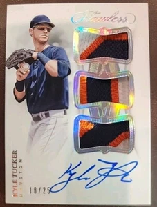 2019 Panini Flawless Auto-Triple Relic Kyle Tucker RC 18/25 💥🔥💥 - Picture 1 of 2