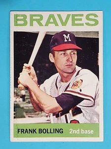 1964 Topps Frank Bolling Milwaukee Braves #115 sehr guter Zustand Einbuchtungen ⚾ - Bild 1 von 9