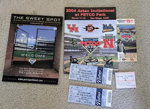 Petco Park First Game Ever 2004 Program & Tickets, Mint, Tony Gwynn, Orig Owner - Picture 1 of 8