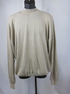 Mens Baracuta Long Sleeve Pullover Mock Tan Turtleneck Silk Blend Size XXLT  - Picture 1 of 3