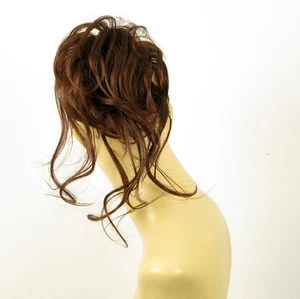 postiche chouchou chignon cheveux châtain foncé cuivré ref: 22 en 31 - Picture 1 of 4