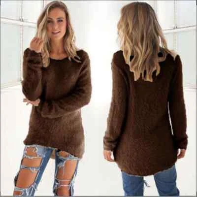 Sweater Women's Pullover Knitted Long Sleeve Winter Warm Tops Casual *20% OFF* - Image 1 of 4