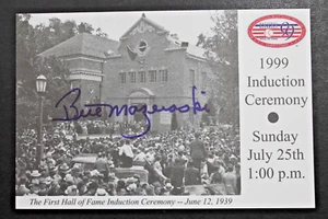 Bill Mazeroski Pittsburgh Pirates Autographed HOF Induction Postcard JSA - Picture 1 of 4