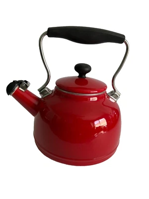 Tetera Chantal Tetera Roja Tetera Silbador Agua Caliente LEER Foto 1 de 4
