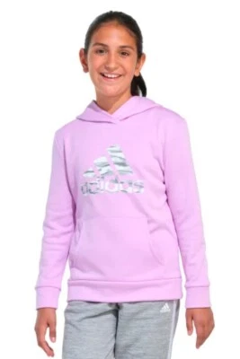 adidas Youth Tech Fleece Hoodie - Pink - L Chest 32" - Image 1 of 3