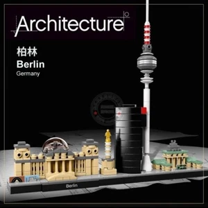 Berlin City Skyline Building Blocks 3D Puzzle Construction Bricks Set Boy Toys - Picture 1 of 1