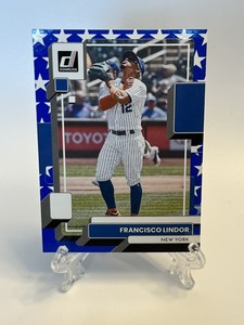 Donruss Baseball 2022 Francisco Lindor Blue/  Independence Day Parallel #219