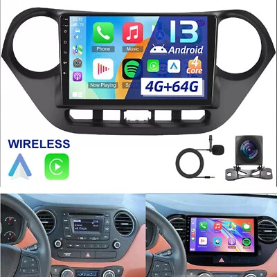 Radio estéreo para automóvil 64G Android 13 para Hyundai Grand i10 2014-2019 GPS navegación Carplay Foto 1 de 4