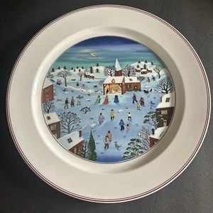 Neu Villeroy & Boch 12 1/8" breit Naif Weihnachten Platzteller signiert - Bild 1 von 7