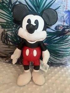 DISNEY MICKEY MOUSE TRUE ORIGINAL FAUX LEATHER MINIATURE PLUSH LIMITED RELEASE - Picture 1 of 9