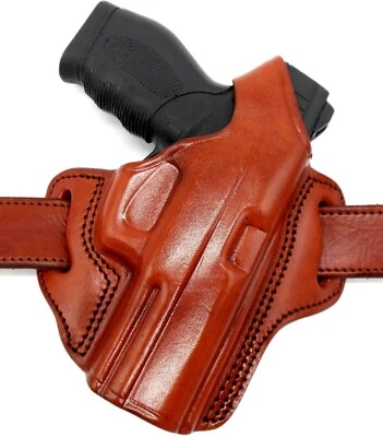 TAGUA Classic Right Hand Brown Leather Thumb Break Belt Holster - CHOOSE GUN  - Image 1 of 4