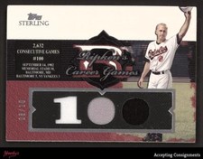 2006 Topps Sterling Moment #CRGAME2 Cal Ripken Jr Triple Jersey Relic 8/10 JSY #