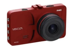 Minolta 1080p Full HD Dashcam 140 Grad Weitwinkelobjektiv 12 Megapixel Fotos rot - Bild 1 von 6