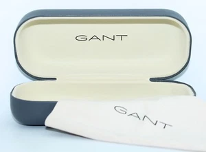 NEW - AUTHENTIC - GANT - GRAY - HARD SUNGLASSES CASE w/ CLEANING CLOTH - Picture 1 of 2