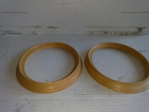 Bilderrahmen Fotorahmen Rahmen 2x (Paar) oval Holz hellbraun 18cm. x 13cm. neu - Bild 1 von 3