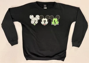 Disney Mickey Mouse Halloween Mummy Vampire Frankenstein Sweatshirt Size Large - Picture 1 of 8